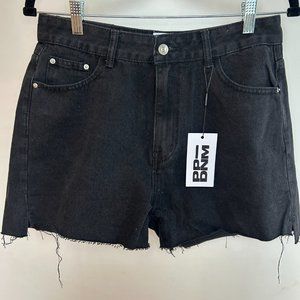 NWT Princess Polly Black "Leonie" Denim Shorts(Size 8)